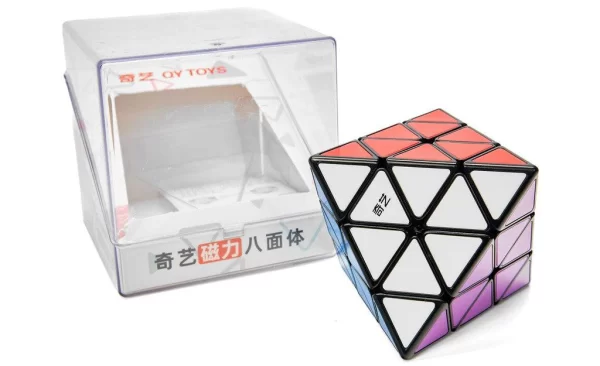 QiYi FTO Magnetic Tiled Black: Cubo de Rubik magnético con diseño de baldosas para máximo rendimiento