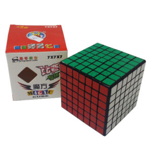 Cubo ShengShou 7x7 Base Negra: Resistencia y estilo con sellos adicionales