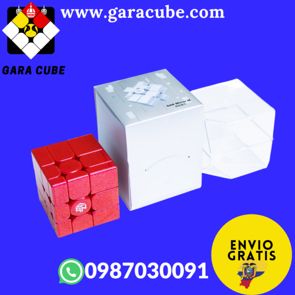 Cubo Mirror 3X3 Gan Rojo Magnetico UV