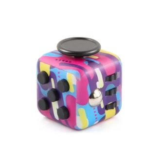 Cubo antiestrés de descompresión purple UV